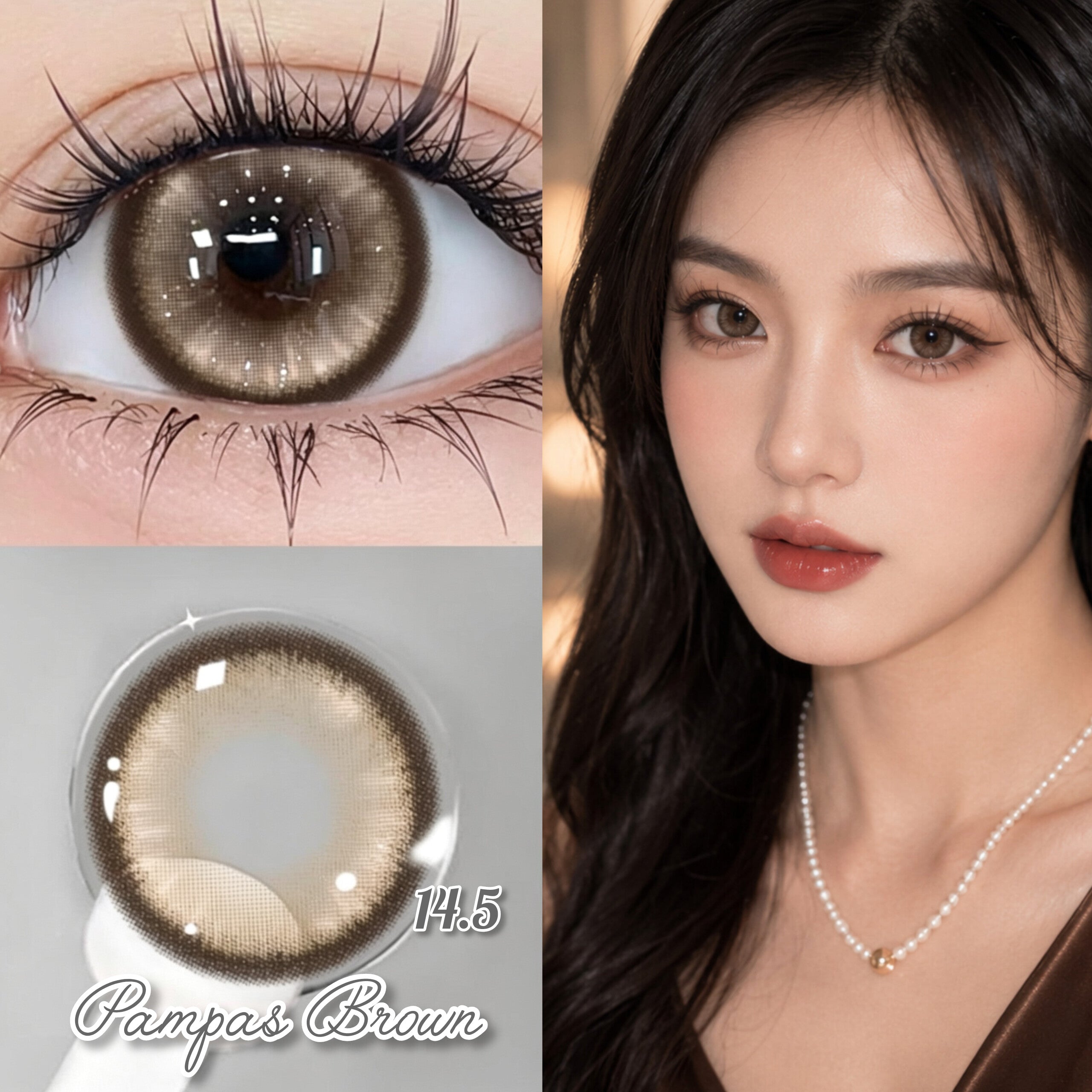 😍Lentillas cosméticas Pampas Brown ojos de muñeca. Duración 12 meses.🥰
