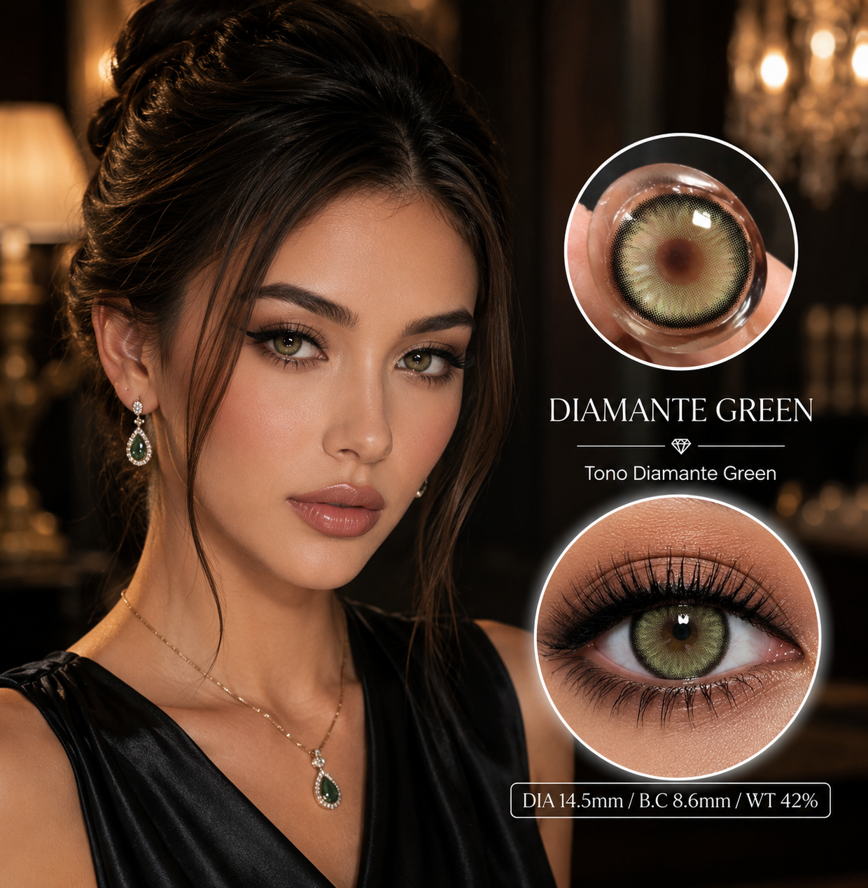 💚Lentillas cosméticas Diamante Green ojos de muñeca 💚 Calidad, comodidad, y durabilidad.