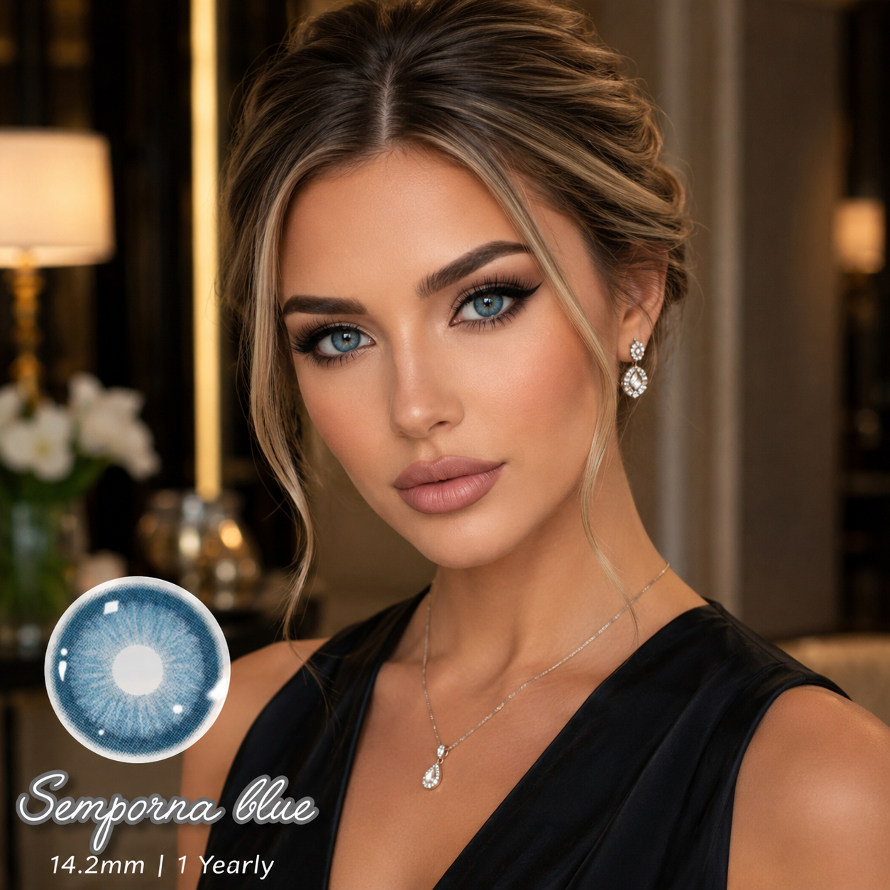 💙Lentillas cosméticas tono Semporna blue 💙 Calidad, comodidad, y durabilidad.