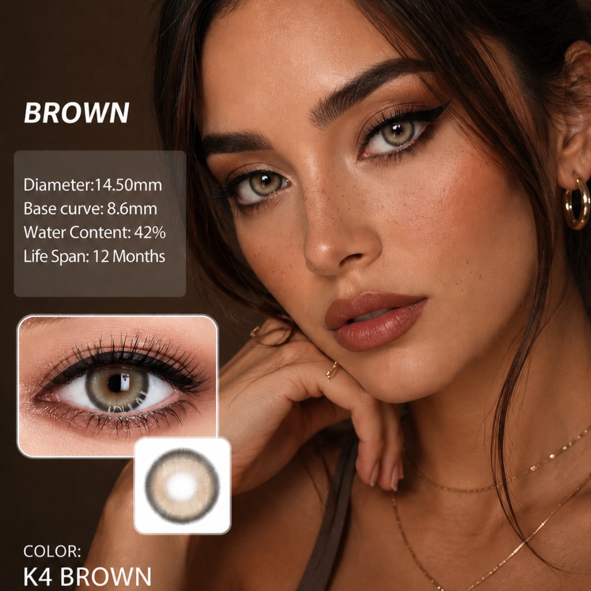 🥰🩶Tono K4 Brown ojos de muñeca. 🚚Envío Gratis